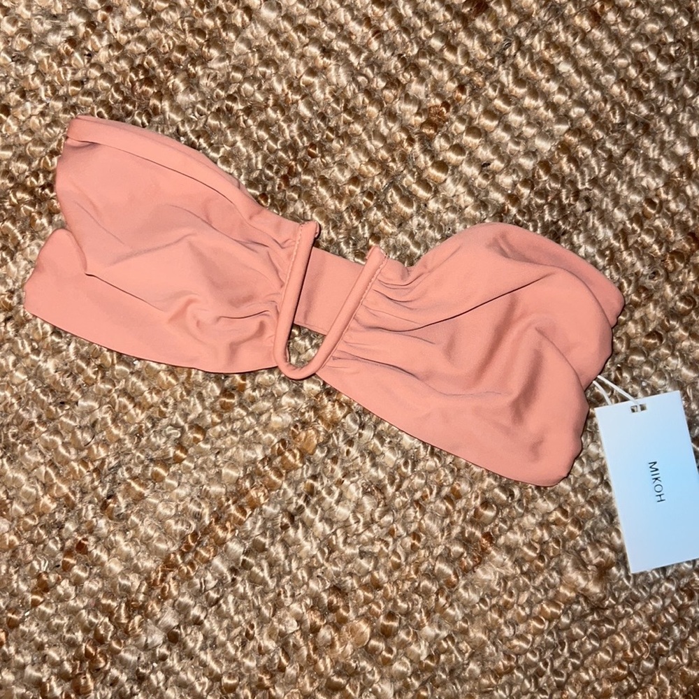 MIKOH Reunion V Wire Bandeau Top in Honey NWT
